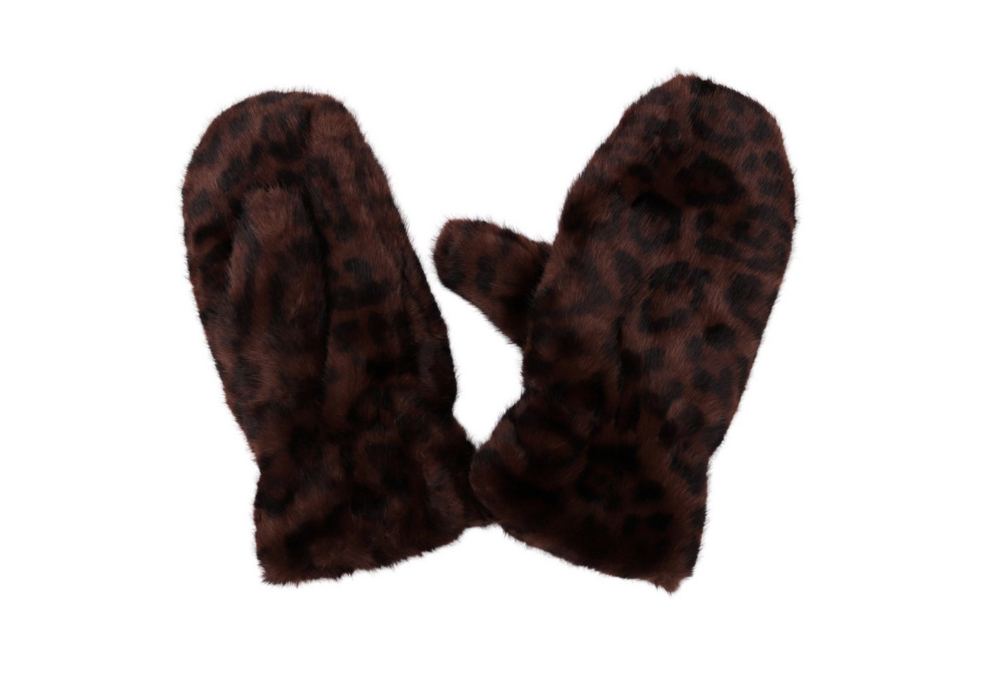 MIRROSI Thermohandschuhe Damen Handschuhe Fausthandschuhe aus Kunstfell (Einheitsgröße) Leo Muster,sehr weich und warm ideal für Herbst oder Winter von MIRROSI