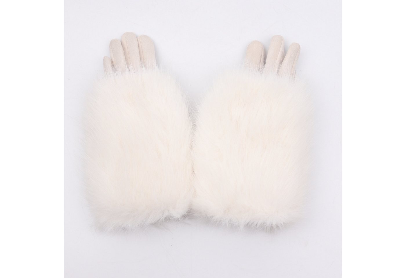 MIRROSI Thermohandschuhe Damen Handschuhe aus Kunstfell Kuschelig, sehr weich und warm ideal für Herbst oder Winter von MIRROSI