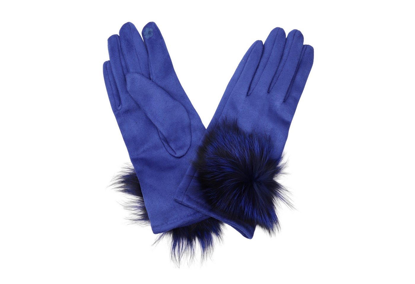 MIRROSI Thermohandschuhe Damen Touchscreen Handschuhe gefüttert Warm ONESIZE (mit verspieltem Bommel) aus Stoff sehr weich und warm ideal für Herbst oder Winter von MIRROSI