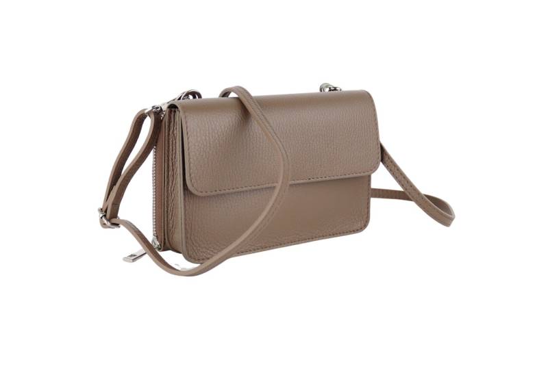 MIRROSI Umhängetasche 2-in-1 Design aus Echtleder, made in Italy (Schultertasche für jeden Anlass (1 Tasche & 1 Gurte), (19x13x6cm), Crossbody Bag), Kombinierte Geldbörse und kleine Tasche von MIRROSI