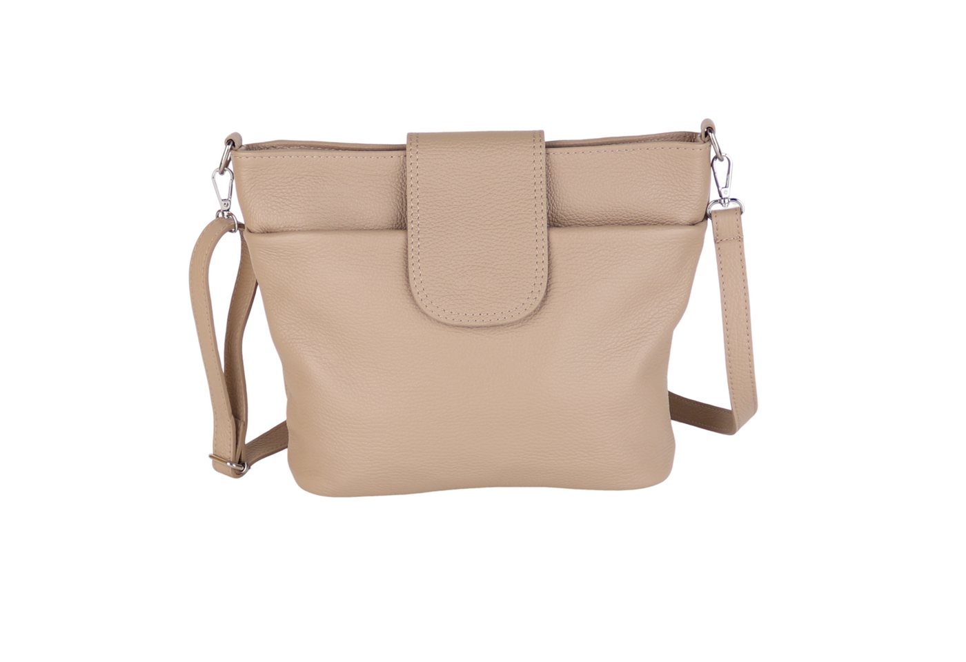 MIRROSI Umhängetasche Damen, Crossbody Bag, Echtleder Made in Italy (1 Tasche 1 Gurt), verstellbaren Schulterriemen), 30x24,50x9cm (BXHXT) viel Stauraum von MIRROSI