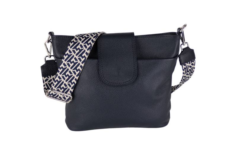 MIRROSI Umhängetasche Damen, Crossbody Bag, Echtleder Made in Italy (1 Tasche mit 1 oder 2 Gurte), verstellbaren Schulterriemen), 30x24,50x9cm (BXHXT) viel Stauraum von MIRROSI