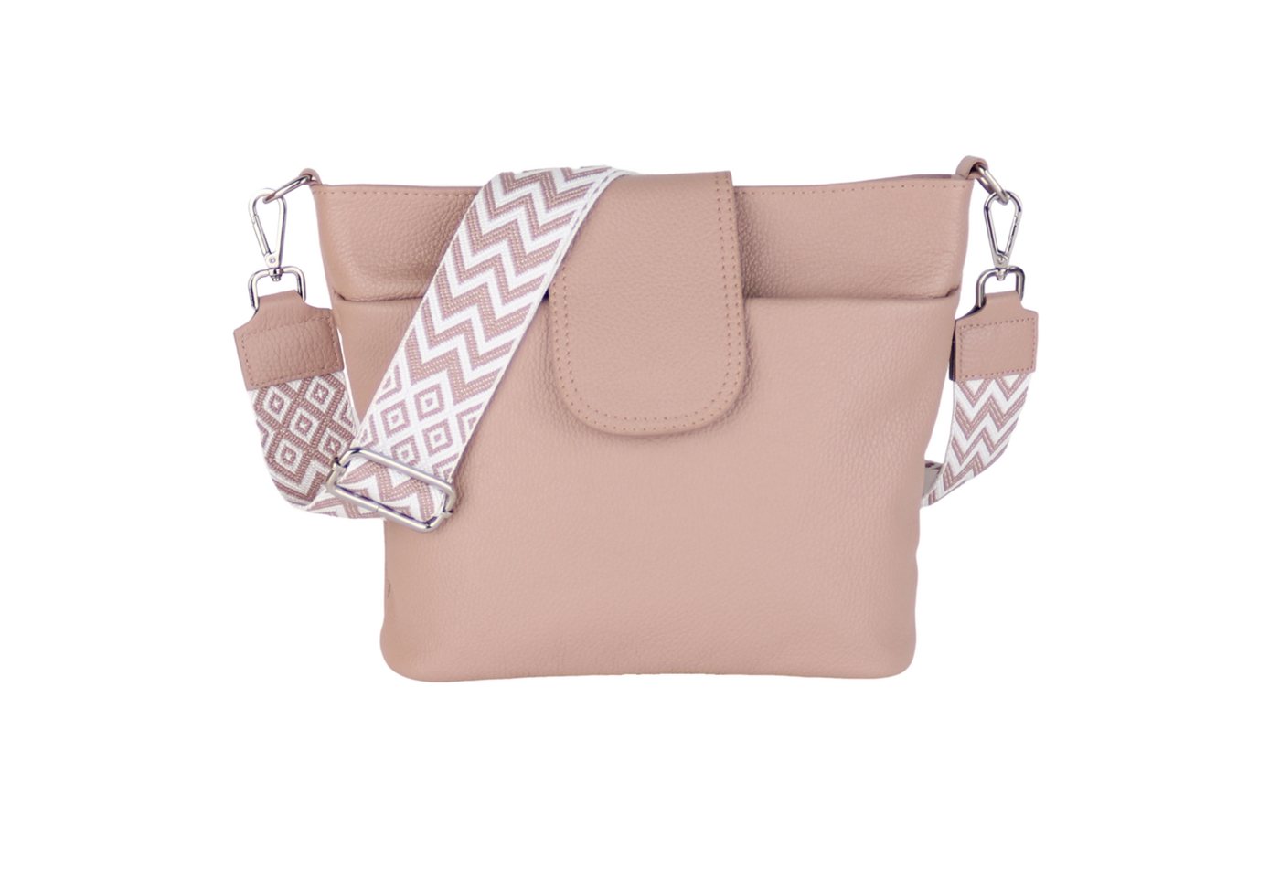 MIRROSI Umhängetasche Damen, Crossbody Bag, Echtleder Made in Italy (1 Tasche 2 Gurte), verstellbaren Schulterriemen), 30x24,50x9cm (BXHXT) viel Stauraum von MIRROSI