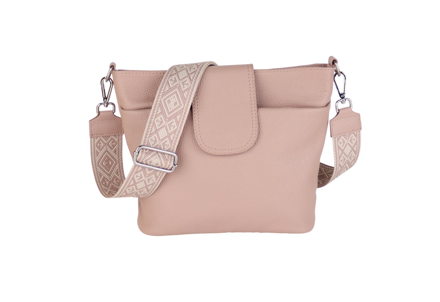 MIRROSI Umhängetasche Damen, Crossbody Bag, Echtleder Made in Italy (1 Tasche 2 Gurte), verstellbaren Schulterriemen), 30x24,50x9cm (BXHXT) viel Stauraum von MIRROSI