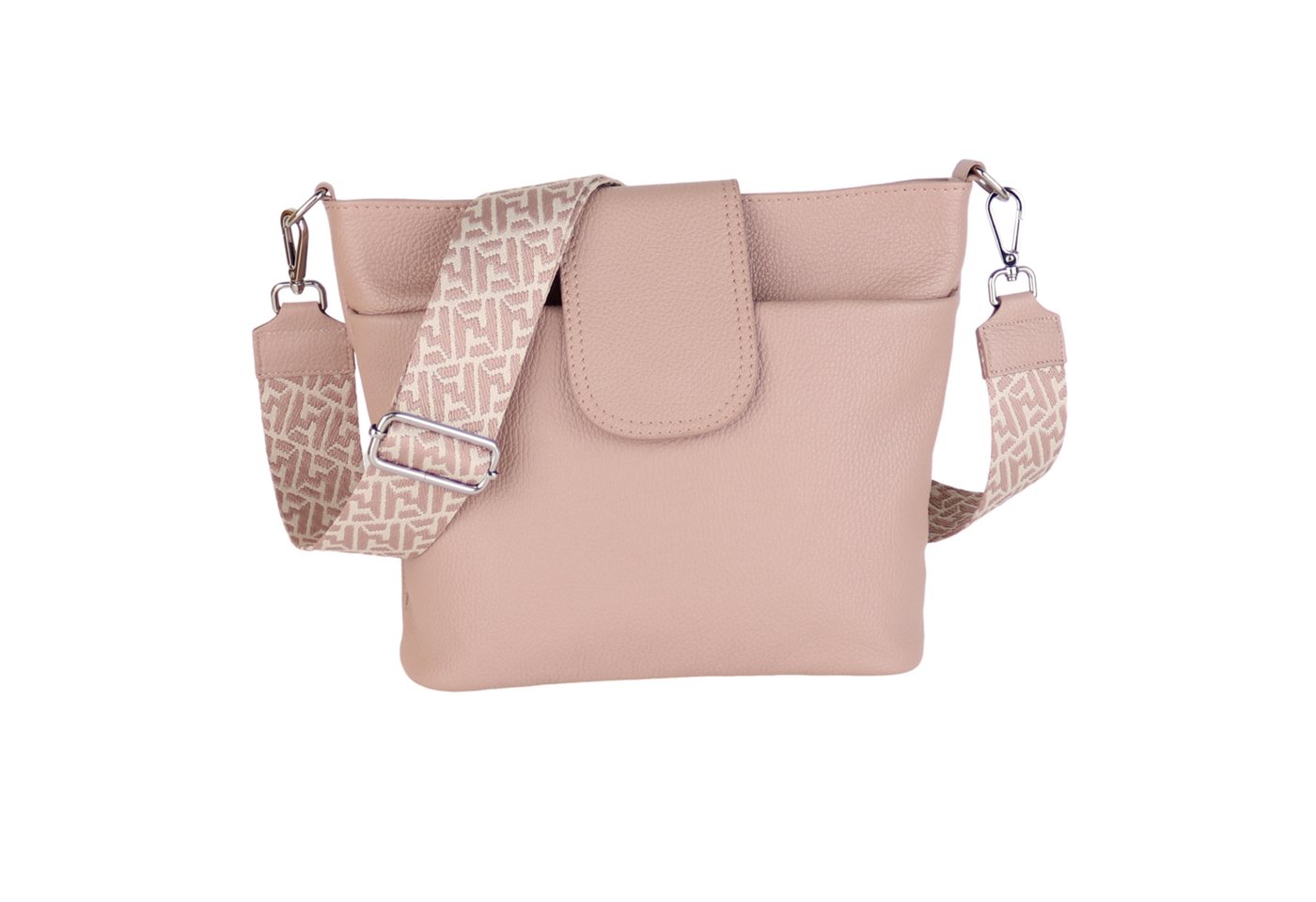 MIRROSI Umhängetasche Damen, Crossbody Bag, Echtleder Made in Italy (1 Tasche 2 Gurte), verstellbaren Schulterriemen), 30x24,50x9cm (BXHXT) viel Stauraum von MIRROSI