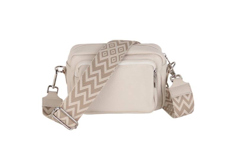 MIRROSI Umhängetasche Damen, Crossbody Bag, Echtleder Made in Italy (1 Tasche 2 Gurte oder Basic Version 1 Tasche 1 Gurt), 24x14x9cm (BXHXT) von MIRROSI