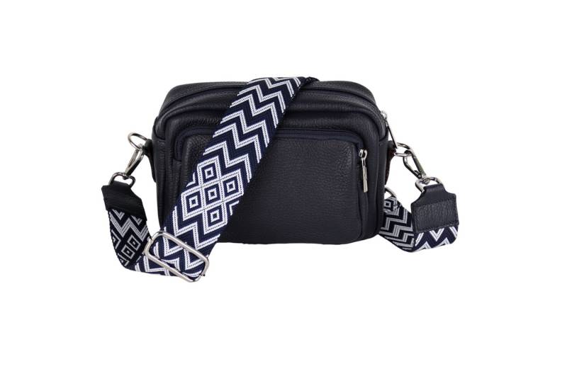 MIRROSI Umhängetasche Damen, Crossbody Bag, Echtleder Made in Italy (1 Tasche 2 Gurte oder Basic Version 1 Tasche 1 Gurt), 24x14x9cm (BXHXT) von MIRROSI