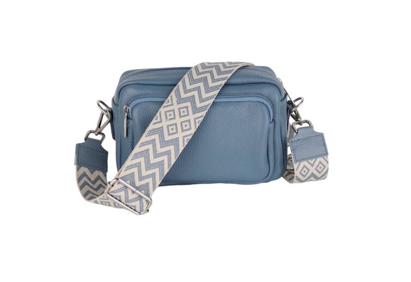 MIRROSI Umhängetasche Damen, Crossbody Bag, Echtleder Made in Italy (1 Tasche 2 Gurte oder Basic Version 1 Tasche 1 Gurt), 24x14x9cm (BXHXT) von MIRROSI