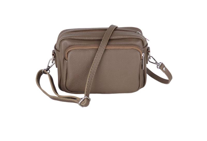 MIRROSI Umhängetasche Damen, Crossbody Bag, Echtleder Made in Italy (1 Tasche 2 Gurte oder Basic Version 1 Tasche 1 Gurt), 24x14x9cm (BXHXT) von MIRROSI