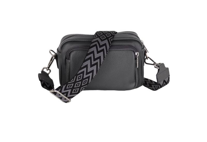 MIRROSI Umhängetasche Damen, Crossbody Bag, Echtleder Made in Italy (1 Tasche 2 Gurte oder Basic Version 1 Tasche 1 Gurt), 24x14x9cm (BXHXT) von MIRROSI