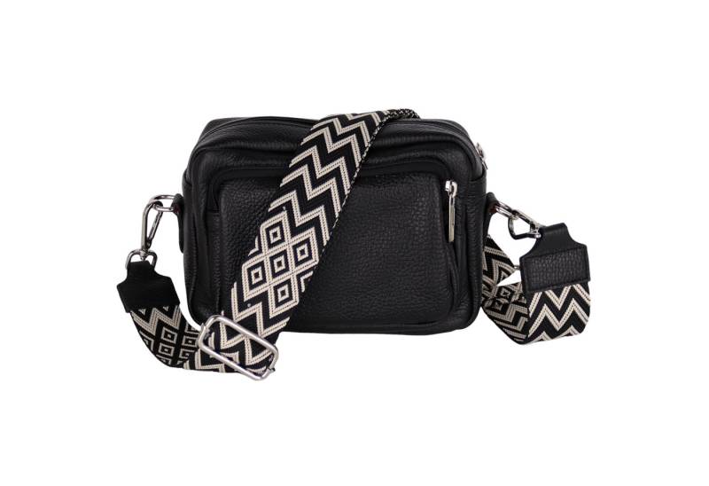 MIRROSI Umhängetasche Damen, Crossbody Bag, Echtleder Made in Italy (1 Tasche 2 Gurte oder Basic Version 1 Tasche 1 Gurt), 24x14x9cm (BXHXT) von MIRROSI