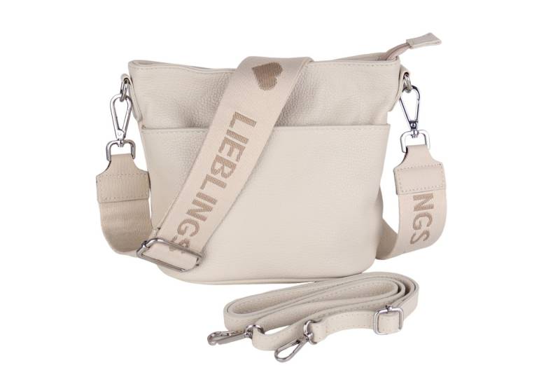 MIRROSI Umhängetasche Damen, Crossbody Bag, Echtleder Made in Italy (1 Tasche 2 Gurte oder Basic Version 1 Tasche 1 Gurt), 24x18x12cm (BXHXT) von MIRROSI