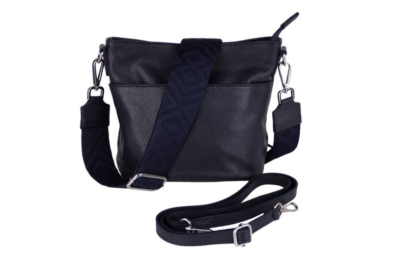 MIRROSI Umhängetasche Damen, Crossbody Bag, Echtleder Made in Italy (1 Tasche 2 Gurte oder Basic Version 1 Tasche 1 Gurt), 24x18x12cm (BXHXT) von MIRROSI