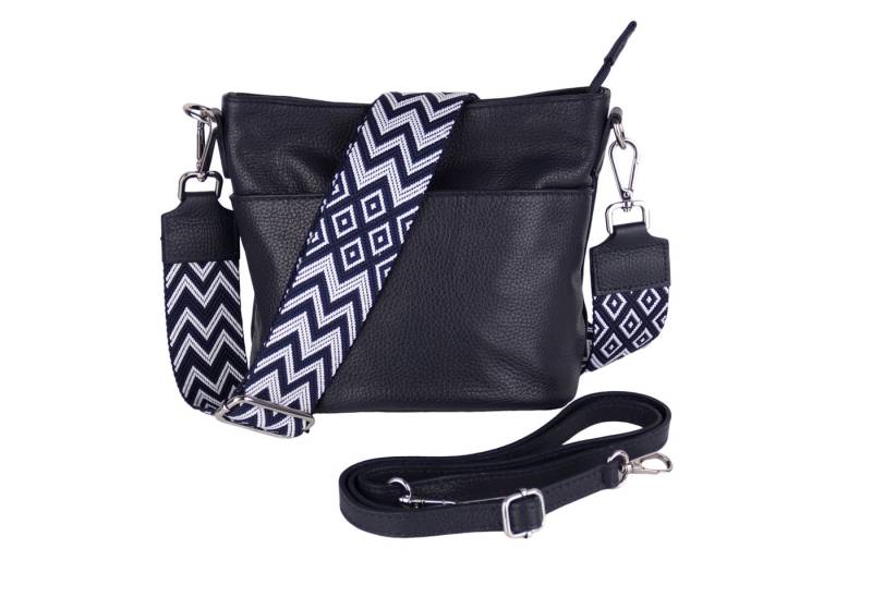 MIRROSI Umhängetasche Damen, Crossbody Bag, Echtleder Made in Italy (1 Tasche 2 Gurte oder Basic Version 1 Tasche 1 Gurt), 24x18x12cm (BXHXT) von MIRROSI