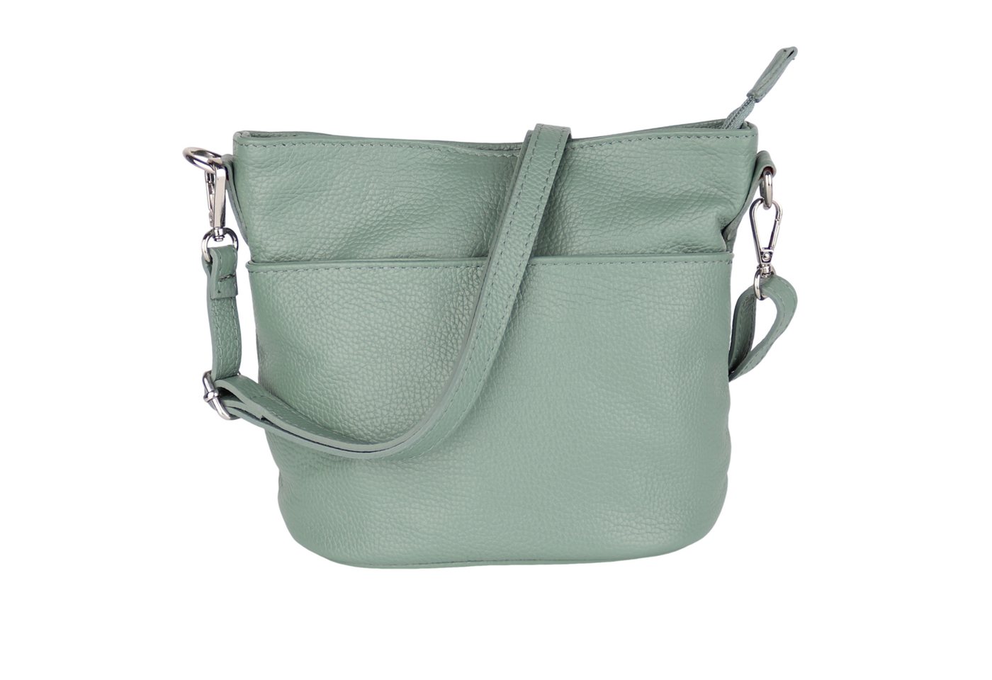 MIRROSI Umhängetasche Damen, Crossbody Bag, Echtleder Made in Italy (1 Tasche 2 Gurte oder Basic Version 1 Tasche 1 Gurt), 24x18x12cm (BXHXT) von MIRROSI