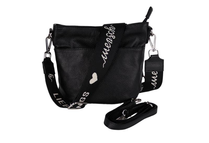 MIRROSI Umhängetasche Damen, Crossbody Bag, Echtleder Made in Italy (1 Tasche 2 Gurte oder Basic Version 1 Tasche 1 Gurt), 24x18x12cm (BXHXT) von MIRROSI
