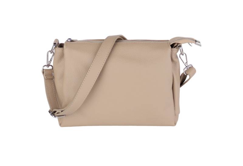 MIRROSI Umhängetasche Damen, Crossbody Bag, Echtleder Made in Italy (1 Tasche 2 Gurte oder Basic Version 1 Tasche 1 Gurt), 26x20x9cm (BXHXT) von MIRROSI