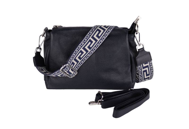 MIRROSI Umhängetasche Damen, Crossbody Bag, Echtleder Made in Italy (1 Tasche 2 Gurte oder Basic Version 1 Tasche 1 Gurt), 26x20x9cm (BXHXT) von MIRROSI