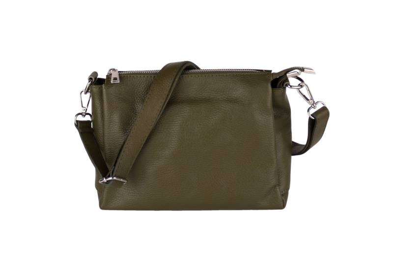 MIRROSI Umhängetasche Damen, Crossbody Bag, Echtleder Made in Italy (1 Tasche 2 Gurte oder Basic Version 1 Tasche 1 Gurt), 26x20x9cm (BXHXT) von MIRROSI