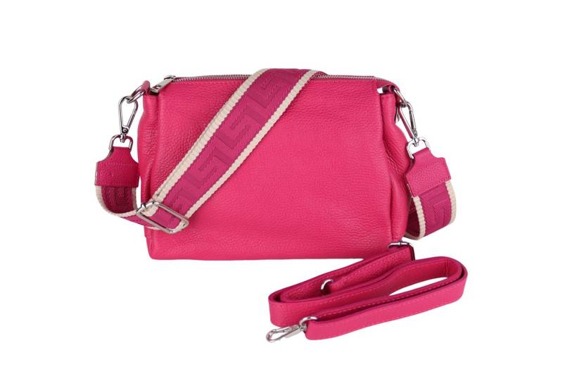 MIRROSI Umhängetasche Damen, Crossbody Bag, Echtleder Made in Italy (1 Tasche 2 Gurte oder Basic Version 1 Tasche 1 Gurt), 26x20x9cm (BXHXT) von MIRROSI