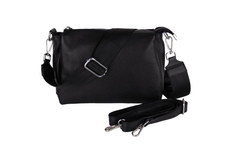 MIRROSI Umhängetasche Damen, Crossbody Bag, Echtleder Made in Italy (1 Tasche 2 Gurte oder Basic Version 1 Tasche 1 Gurt), 26x20x9cm (BXHXT) von MIRROSI