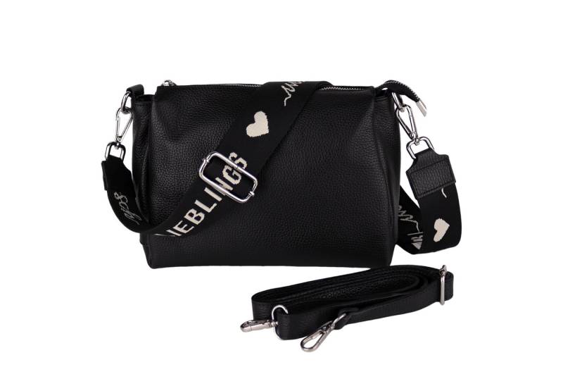 MIRROSI Umhängetasche Damen, Crossbody Bag, Echtleder Made in Italy (1 Tasche 2 Gurte oder Basic Version 1 Tasche 1 Gurt), 26x20x9cm (BXHXT) von MIRROSI