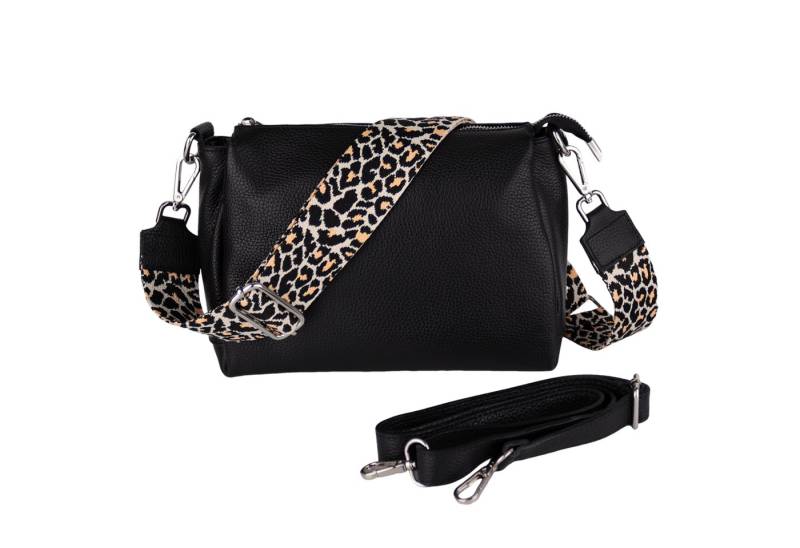 MIRROSI Umhängetasche Damen, Crossbody Bag, Echtleder Made in Italy (1 Tasche 2 Gurte oder Basic Version 1 Tasche 1 Gurt), 26x20x9cm (BXHXT) von MIRROSI