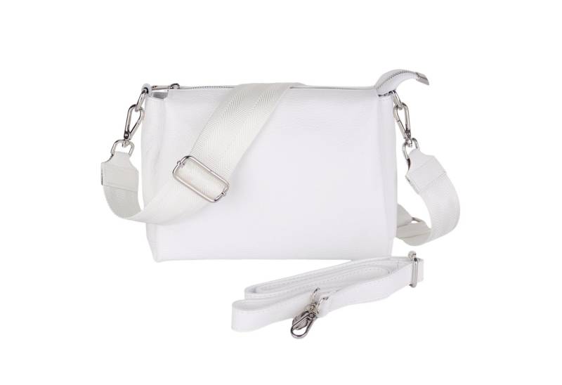 MIRROSI Umhängetasche Damen, Crossbody Bag, Echtleder Made in Italy (1 Tasche 2 Gurte oder Basic Version 1 Tasche 1 Gurt), 26x20x9cm (BXHXT) von MIRROSI