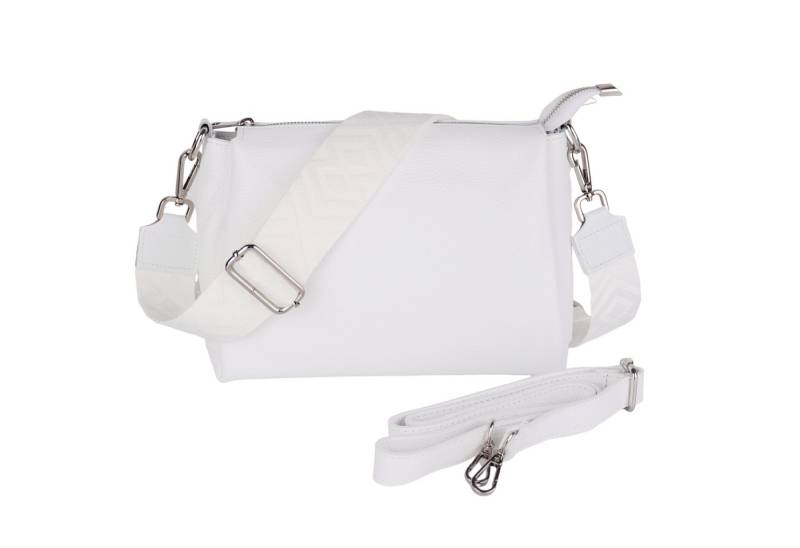 MIRROSI Umhängetasche Damen, Crossbody Bag, Echtleder Made in Italy (1 Tasche 2 Gurte oder Basic Version 1 Tasche 1 Gurt), 26x20x9cm (BXHXT) von MIRROSI