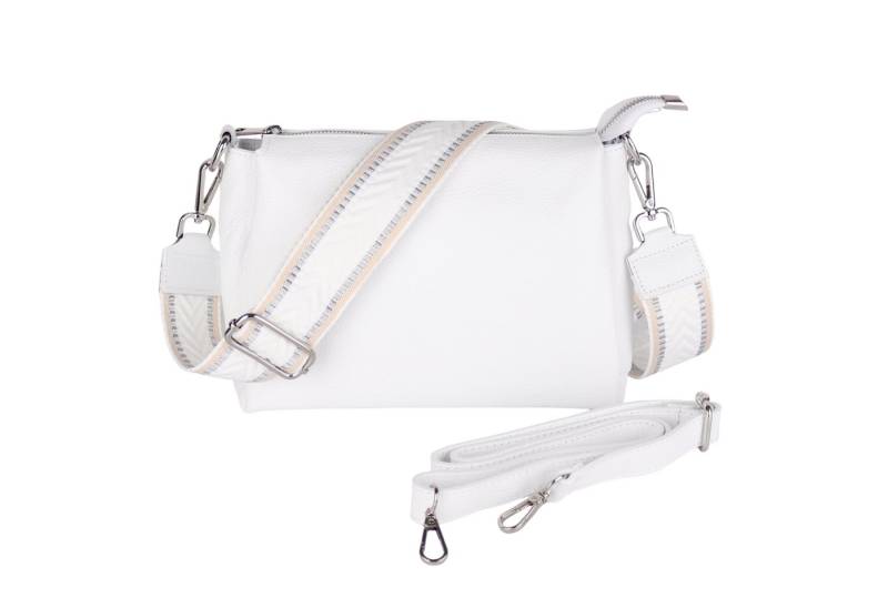 MIRROSI Umhängetasche Damen, Crossbody Bag, Echtleder Made in Italy (1 Tasche 2 Gurte oder Basic Version 1 Tasche 1 Gurt), 26x20x9cm (BXHXT) von MIRROSI