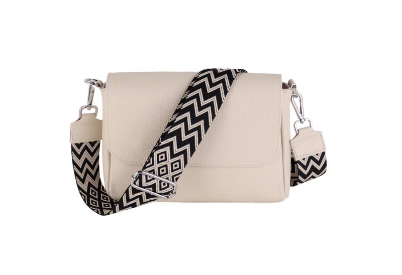 MIRROSI Umhängetasche Damen, Crossbody Bag, Echtleder Made in Italy (1 Tasche 2 Gurte oder Basic Version 1 Tasche 1 Gurt), 27x20x7cm (BXHXT) Mittelgroß von MIRROSI