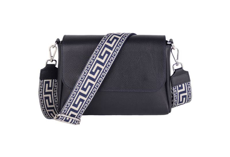 MIRROSI Umhängetasche Damen, Crossbody Bag, Echtleder Made in Italy (1 Tasche 2 Gurte oder Basic Version 1 Tasche 1 Gurt), 27x20x7cm (BXHXT) Mittelgroß von MIRROSI
