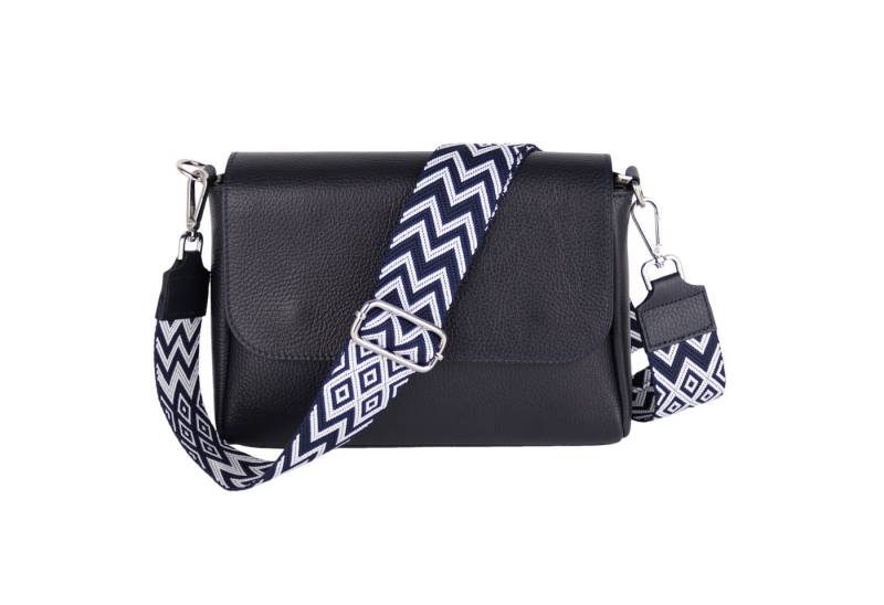 MIRROSI Umhängetasche Damen, Crossbody Bag, Echtleder Made in Italy (1 Tasche 2 Gurte oder Basic Version 1 Tasche 1 Gurt), 27x20x7cm (BXHXT) Mittelgroß von MIRROSI