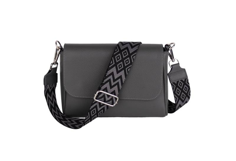 MIRROSI Umhängetasche Damen, Crossbody Bag, Echtleder Made in Italy (1 Tasche 2 Gurte oder Basic Version 1 Tasche 1 Gurt), 27x20x7cm (BXHXT) Mittelgroß von MIRROSI