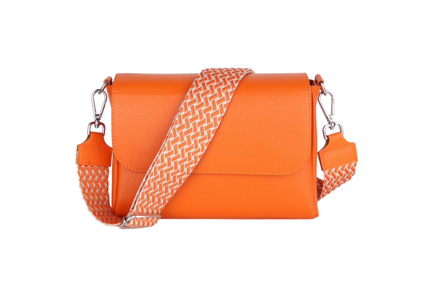 MIRROSI Umhängetasche Damen, Crossbody Bag, Echtleder Made in Italy (1 Tasche 2 Gurte oder Basic Version 1 Tasche 1 Gurt), 27x20x7cm (BXHXT) Mittelgroß von MIRROSI