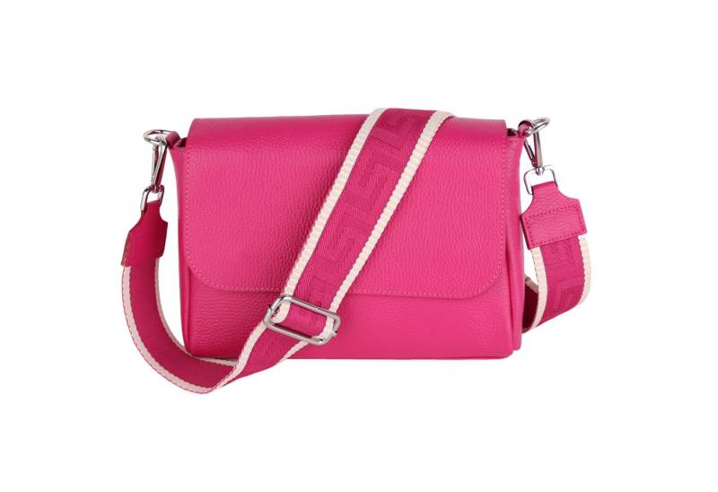 MIRROSI Umhängetasche Damen, Crossbody Bag, Echtleder Made in Italy (1 Tasche 2 Gurte oder Basic Version 1 Tasche 1 Gurt), 27x20x7cm (BXHXT) Mittelgroß von MIRROSI