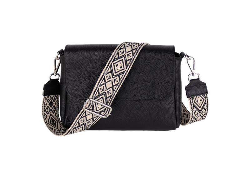 MIRROSI Umhängetasche Damen, Crossbody Bag, Echtleder Made in Italy (1 Tasche 2 Gurte oder Basic Version 1 Tasche 1 Gurt), 27x20x7cm (BXHXT) Mittelgroß von MIRROSI