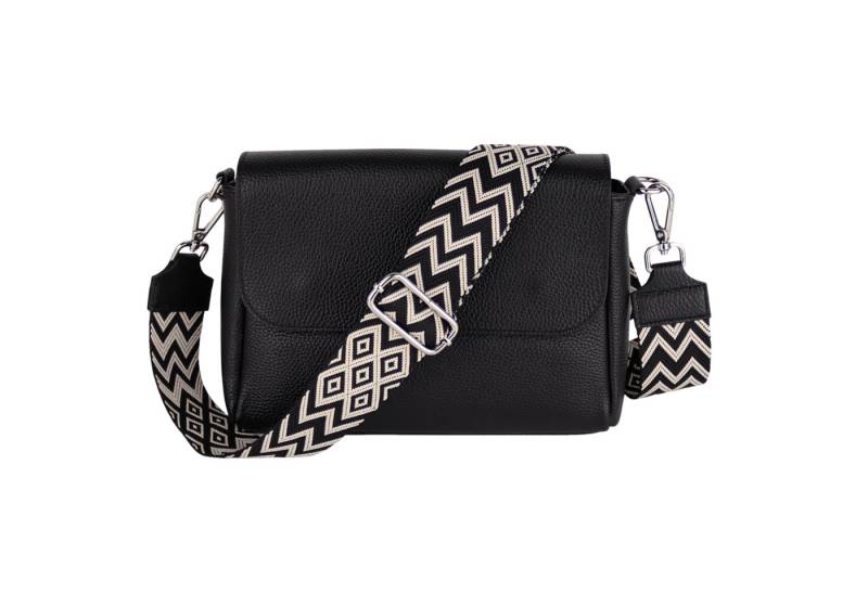 MIRROSI Umhängetasche Damen, Crossbody Bag, Echtleder Made in Italy (1 Tasche 2 Gurte oder Basic Version 1 Tasche 1 Gurt), 27x20x7cm (BXHXT) Mittelgroß von MIRROSI