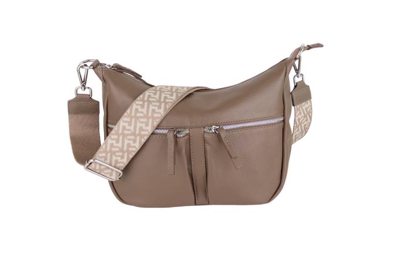 MIRROSI Umhängetasche Damen, Crossbody Bag, Echtleder Made in Italy (1 Tasche 2 Gurte oder Basic Version 1 Tasche 1 Gurt), 33x20x7cm (BXHXT) Mittelgroß von MIRROSI
