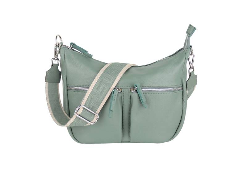MIRROSI Umhängetasche Damen, Crossbody Bag, Echtleder Made in Italy (1 Tasche 2 Gurte oder Basic Version 1 Tasche 1 Gurt), 33x20x7cm (BXHXT) Mittelgroß von MIRROSI