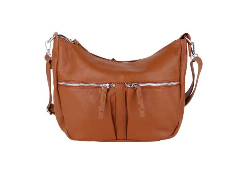 MIRROSI Umhängetasche Damen, Crossbody Bag, Echtleder Made in Italy (1 Tasche 2 Gurte oder Basic Version 1 Tasche 1 Gurt), 33x20x7cm (BXHXT) Mittelgroß von MIRROSI