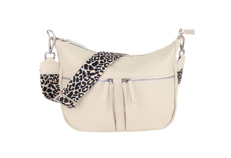MIRROSI Umhängetasche Damen, Crossbody Bag, Echtleder Made in Italy (1 Tasche 2 Gurte oder Basic Version 1 Tasche 1 Gurt), 33x20x7cm (BXHXT) Mittelgroß von MIRROSI
