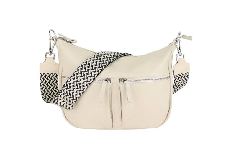 MIRROSI Umhängetasche Damen, Crossbody Bag, Echtleder Made in Italy (1 Tasche 2 Gurte oder Basic Version 1 Tasche 1 Gurt), 33x20x7cm (BXHXT) Mittelgroß von MIRROSI