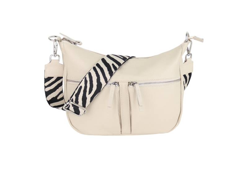 MIRROSI Umhängetasche Damen, Crossbody Bag, Echtleder Made in Italy (1 Tasche 2 Gurte oder Basic Version 1 Tasche 1 Gurt), 33x20x7cm (BXHXT) Mittelgroß von MIRROSI