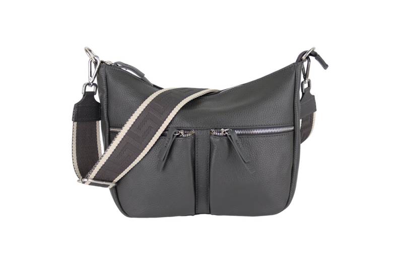 MIRROSI Umhängetasche Damen, Crossbody Bag, Echtleder Made in Italy (1 Tasche 2 Gurte oder Basic Version 1 Tasche 1 Gurt), 33x20x7cm (BXHXT) Mittelgroß von MIRROSI