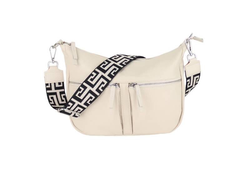 MIRROSI Umhängetasche Damen, Crossbody Bag, Echtleder Made in Italy (1 Tasche 2 Gurte oder Basic Version 1 Tasche 1 Gurt), 33x20x7cm (BXHXT) Mittelgroß von MIRROSI