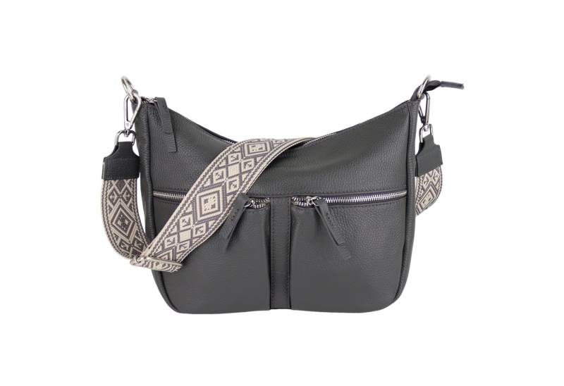 MIRROSI Umhängetasche Damen, Crossbody Bag, Echtleder Made in Italy (1 Tasche 2 Gurte oder Basic Version 1 Tasche 1 Gurt), 33x20x7cm (BXHXT) Mittelgroß von MIRROSI