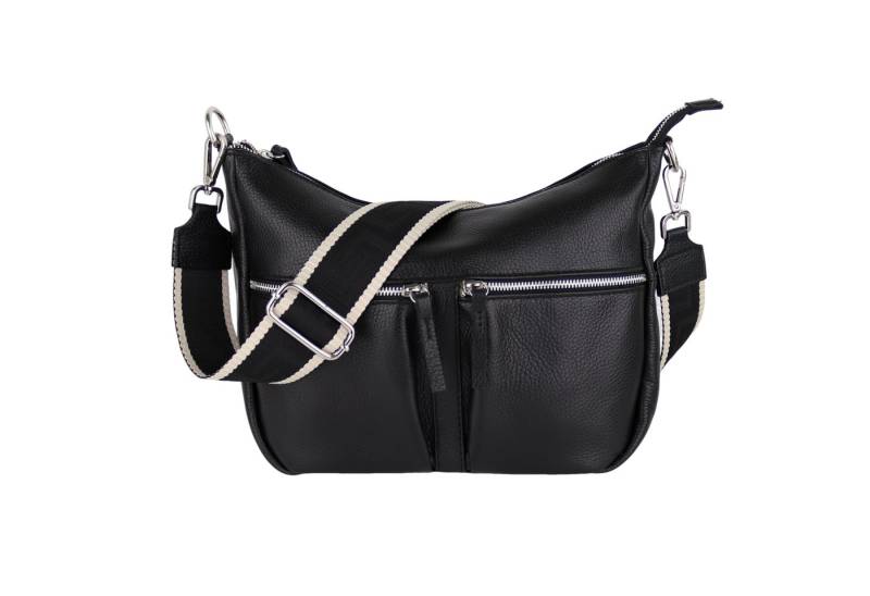 MIRROSI Umhängetasche Damen, Crossbody Bag, Echtleder Made in Italy (1 Tasche 2 Gurte oder Basic Version 1 Tasche 1 Gurt), 33x20x7cm (BXHXT) Mittelgroß von MIRROSI