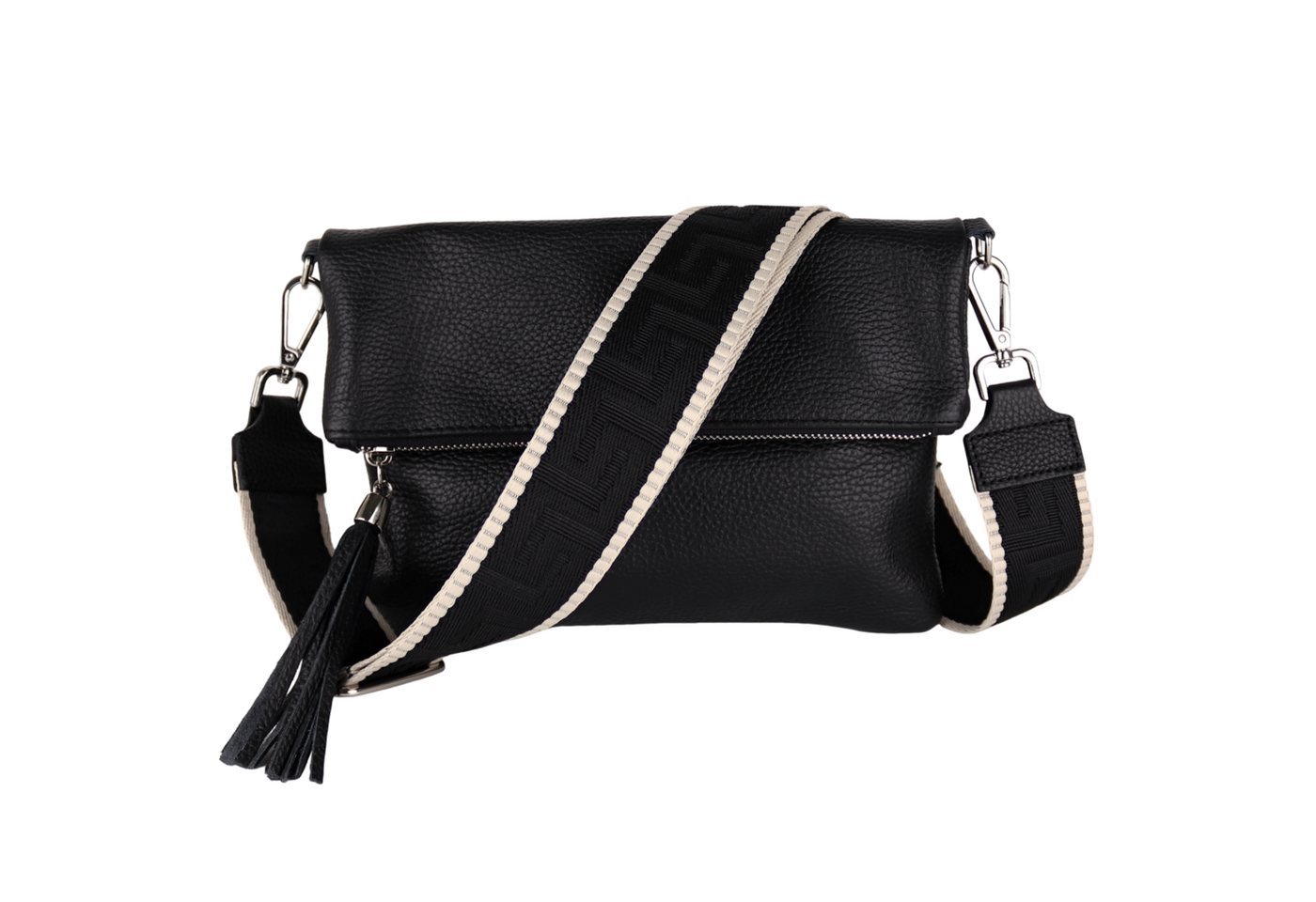 MIRROSI Umhängetasche Damen, Crossbody Bag, Echtleder Made in Italy (1 Tasche 2 Gurte oder Basic Version 1 Tasche 1 Gurt, verstellbaren Schulterriemen), 26x18x2cm (BXHXT) von MIRROSI