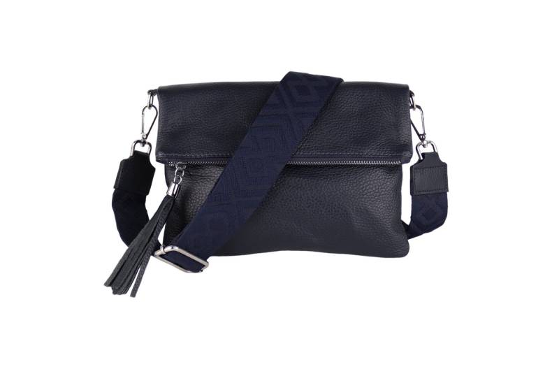 MIRROSI Umhängetasche Damen, Crossbody Bag, Echtleder Made in Italy (1 Tasche 2 Gurte oder Basic Version 1 Tasche 1 Gurt, verstellbaren Schulterriemen), 26x18x2cm (BXHXT) von MIRROSI
